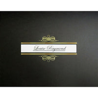 St. James Regent Certificate Holders with Window, Linen, Black, 5 Pack-Beautiful engravings in gold foil