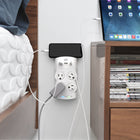 360 Electrical Revolve45 4-Outlet Rotating 45W Surge Protector - White-EMI/RFI power-filtration for clean, noise-free power
