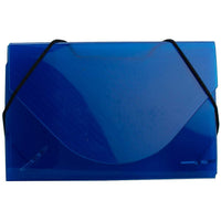JAM Paper Plastic Business Card Case, Blue Grid, 5 Pack (2500005g)-Blue