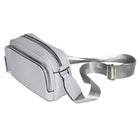 Nicci Crossbody with Front Flap - Light Grey-Outside front zipper pocket