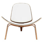 Nicer Furniture Replica Hans Wegner Shell Chair - Walnut White-Strong base and legs, pre-assembled one piece.