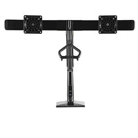 North Bayou 22"-27" Gas-Strut Desktop Dual Monitor Arm with USB Port - Black (F27-B)-Dual screen monitor mount