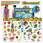 TREND enterprises, Inc. Healthy Living Learning Charts Combo Pack, 5 Pack-Age group and grade: Ages 3 - 8 years and grades PreK - 2nd