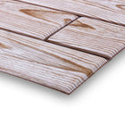 CTG Brands 3D Blonde Woodgrain Peel and Stick Wall Tiles, 11.8" x 11.8", Ivory, 6 Pack-Packaging: includes total of 6 peel and stick wall tiles