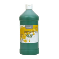 Little Masters Non-toxic 32 oz. Tempera Paint, Green, 6 Pack-Non-toxic tempera paint for different art projects