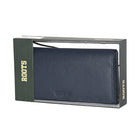 Roots Ladies Large Clutch Wallet with Removable Checkbook - Navy-12