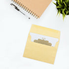 JAM Paper A7 Invitation Envelopes, 5.25 x 7.25, Parchment Antique Gold Yellow Recycled, 1000 Pack (78758B)-Closure: Gum