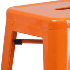 Flash Furniture Commercial Grade 30" High Backless Orange Metal Indoor-Outdoor Barstool with Square Seat-Stack Quantity: 4-8