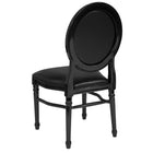 Flash Furniture HERCULES Series King Louis Chair with Tufted Back, Black Vinyl Seat & Black Frame-CA117 Fire Retardant Foam