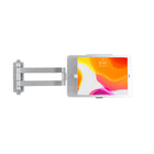 CTA Digital Articulating Wall Mounting Security Enclosure for iPad Gen 7 and 8, iPad Air 3 and 10.5" iPad Pro - Silver-Case enclosure rotates 360 degrees for portrait and landscape orientations