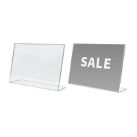 Futech CTS0210 Acrylic Letter Size Sign Holder - 4 Pack-The CTS0210 Acrylic Sign Holder is a great promotional or advertising display for your customers or guests. The display is a letter size print, which artwork can be done straight from your own personal printer and inserted right into the display after.