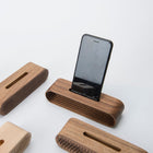 Decent Living Wooden Phone Speaker Base - Walnut With Cover-Zero power need so it works anytime anywhere
