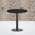 Flash Furniture 30" Round Black Laminate Table Top with 18" Round Table Height Base-Top Size: 30"W x 30"D