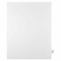 Mark Maker Legal Exhibit Index Tab White Single Tabs, 1/15th Cut, Letter Size, No Holes, Number 119, 25 Pack-White Single Tabs, 1/15th Cut