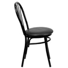 Flash Furniture HERCULES Series Fan Back Metal Chair - Black Vinyl Seat-Fan Back Design