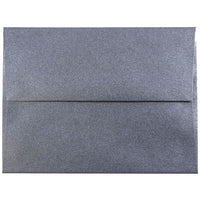 JAM Paper A2 Invitation Envelopes, 4.38 x 5.75, Stardream Metallic Anthracite Black, 50 Pack (GCST606I)-Anthracite stardream metallic envelope