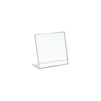 Azar Displays Vertical Slanted, L-Shape Acrylic Sign Holder, 8" x 10", 10 Pack (112718)-Sign holder
