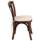 Flash Furniture HERCULES Series Stackable Kids Mahogany Wood Cross Back Chair with Cushion-Stack Quantity: 8