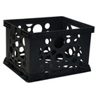 Storex (61546U03C) Portable Letter/Legal Stacking File Crate, Black-Lightweight portable file crate stores and transports letter-size files, hanging folders and other items