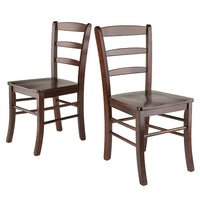 Winsome Ladder Back Chairs, Antique Walnut, 2/Pack-Simple yet classic ladder back stools