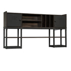 Sauder Foundry Road 72" Desk Hutch - Carbon Oak (1 Box)-Attaches to 428157 Desk 72" x 24" or 428158 Desk 72" x 30" .