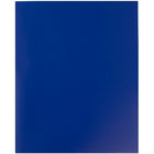 JAM Paper Plastic POP Two Pocket Folder, Blue, 12 Pack (86524dpbudg)-Finish: smooth