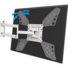 Barkan Curved / Flat Panel Dual Arm TV Wall Mount, Full Motion, Fits 32" to 70" (3400LW.W)-Minimum distance from wall: 2.4"/ 6 cm
Maximum distance from wall: 25.2"/64.2 cm