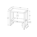 Monarch Specialties 2852 Accent Table - Brown Reclaimed Wood-Look/Black Metal-1 Year Limited Manufacturer Warranty