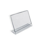 Azar Displays 2" x 3" Horizontal Slanted L-Shape Acrylic Sign Holder, 10 Pack (112742)-Perfect to marketing information or advertising material