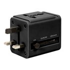 ReTrak International Adapter Pug With Dual USB Ports-Built-in adapter to plug in virtually any appliance into a foreign outlet