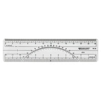 C-THRU Protractor Ruler 20ths/40ths, 6”, 12 Pack-Perfect tool for measuring angles