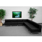 Flash Furniture HERCULES Imagination Black LeatherSoft Sectional Configuration, 7 Pieces-Add on pieces as your business grows