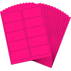 JAM Paper Laser/Inkjet Address Labels - 2" x 4" - Neon Pink - 120 Pack-Size: Medium (2 x 4 inches), Printer friendly labels are easy to create and customize
