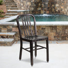 Flash Furniture Black-Antique Gold Metal Indoor-Outdoor Chair-Designed for Indoor and Outdoor Use