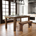 Flash Furniture 60" x 38" Rectangular Antique Rustic Solid Pine Farm Dining Table-Designed for Commercial and Residential Use