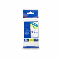 Brother Genuine TZe263 Laminated Tape for P-touch Label Makers - 36 mm wide x 8 m long - Blue on White-Blue on white laminated TZe 36 mm tape for use with Brother P-touch label makers 