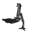 StarTech Sit-Stand Monitor Arm (ARMSTSCP1)-Monitor mount has a separate height adjustment of up to 4.9" (124 mm) along the column