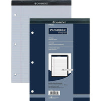 Cambridge Premium Pad, 8-1/2" x 11-3/4", Wide-Ruled, White, 70 Sheets, 3-Hole Punched-Three-hole punched pages make it easy to put your notes directly into a binder