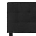 Flash Furniture Bedford Tufted Upholstered Full Size Headboard - Black Fabric-Box Stitch Design