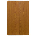 Flash Furniture Mobile 30"W x 72"L Rectangular Oak Thermal Laminate Activity Table - Standard Height Adjustable Legs-Scratch and Stain Resistant Surface