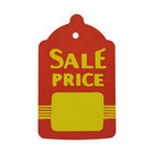 Eddie's Large Sale Price Stringless Tags - 1-5/8" x 2-11/16" - Red & Yellow - 1000 Tags/Boxes - 2 Boxes/Pack-Stringless Tags