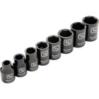 Dynamic Tools 3/8" Drive 8 Piece 6 Point SAE, Standard Impact Socket Set, 5/16" - 3/4"-Contains: 5/16", 3/8", 7/16", 1/2", 9/16", 5/8", 11/16", 3/4"