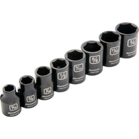 Dynamic Tools 3/8" Drive 8 Piece 6 Point SAE, Standard Impact Socket Set, 5/16" - 3/4"-Contains: 5/16", 3/8", 7/16", 1/2", 9/16", 5/8", 11/16", 3/4"
