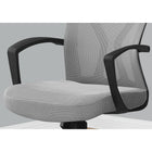 Monarch Specialties 7340 Office Chair - Grey/Black Base-360-degree swivel seat and black 5-star base with hooded casters offer mobility, while an adjustable height mechanism with tilt-back/lock-in control allows the chair to be optimized for the sitter