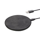 General Supply Goods + Co Vegan Leather Qi 10W Wireless Charger - Charcoal-Qi wireless certified