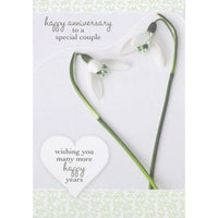 Rosedale 5-1/2" x 8" To A Special Couple Anniversary Greeting Cards And Envelopes, 12 Pack (15102)-Printed on premium uncoated card stock