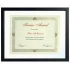 First Base St. James Awards & Certificate Floating Frame - Black - 15" W x 12" H - For 8 1/2" x 11" Certificates-For 11 x 8 1/2" (28 x 22cm) certificates, awards and photos