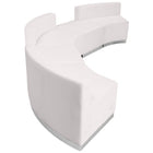 Flash Furniture HERCULES Alon Series Melrose LeatherSoft Reception 5 Piece Configuration - White-Add on pieces as your business grows