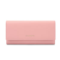 Champs RFID Trifold Expandable Wallet -  Pink-Faux leather, pink