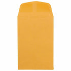 JAM Paper #4 Coin Business Envelopes - 3" x 4 1/2" - Brown Kraft Manila - 100 Pack-Quantity: 100 pack